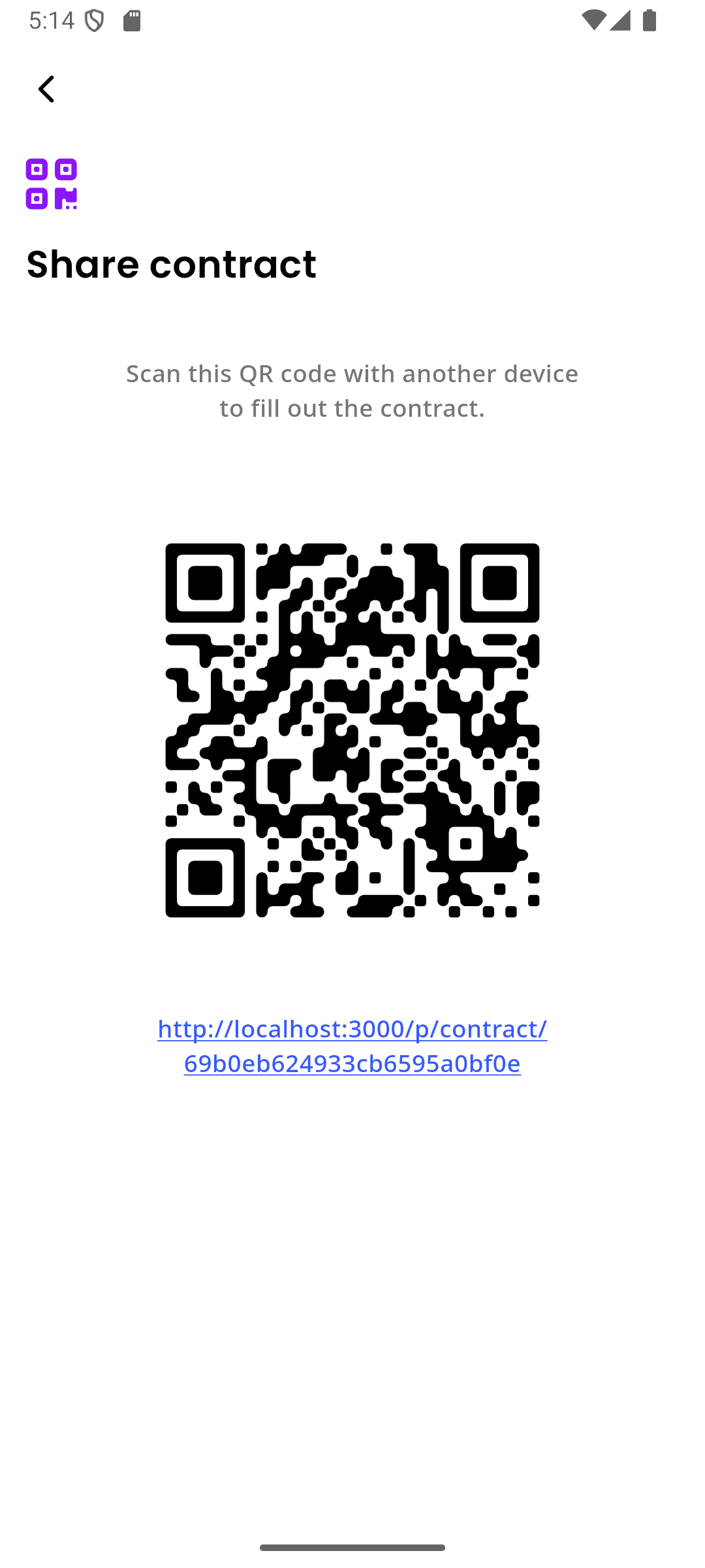 inkStar QR code intake forms page on a client's mobile phone for digital tattoo consent forms